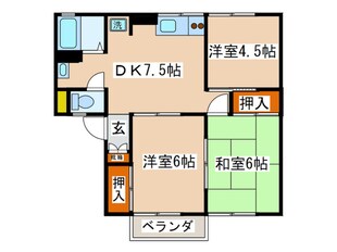 シーウェスト Ⅲの物件間取画像